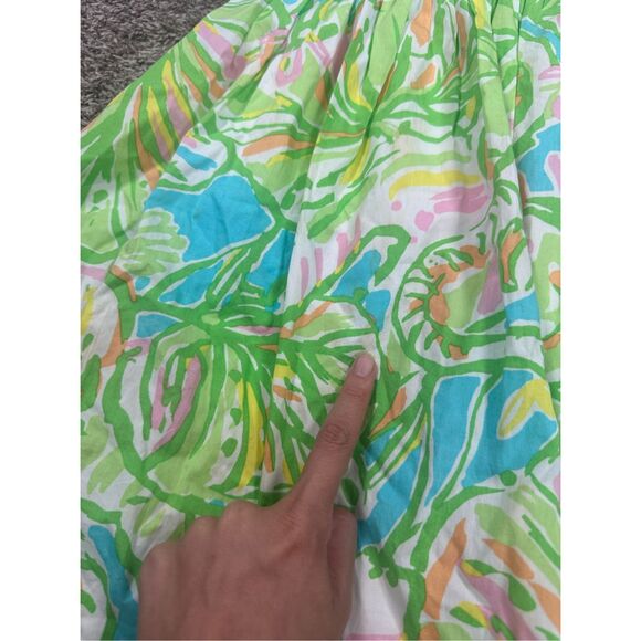 Lilly Pulitzer Strapless Richelle Mini Dress Elephant Ear Corset Top Tie Back 00 - Picture 7 of 13